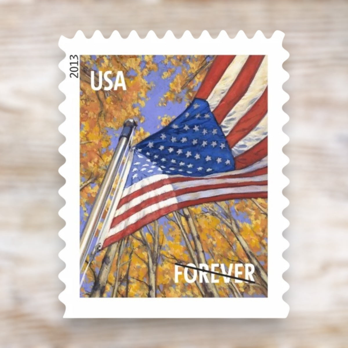 Four Seasons U.S. Flag 2013 Forever Postage Stamps Adhesive Coil for Everyday Mailing