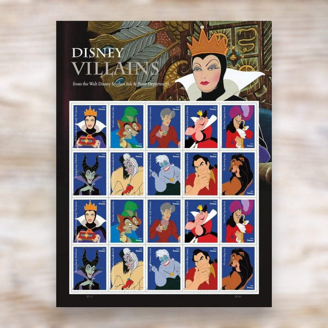 Disney Villains 2017 Forever Postage Stamps Self-Adhesive Sheet for Commemorative Mail
