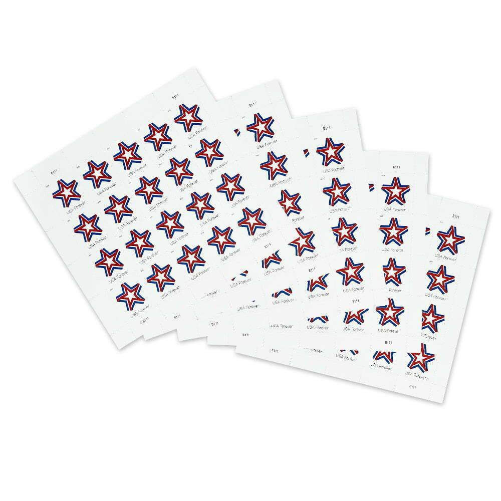 Patriotic Star 2019 Forever Postage Stamps Adhesive Sheet