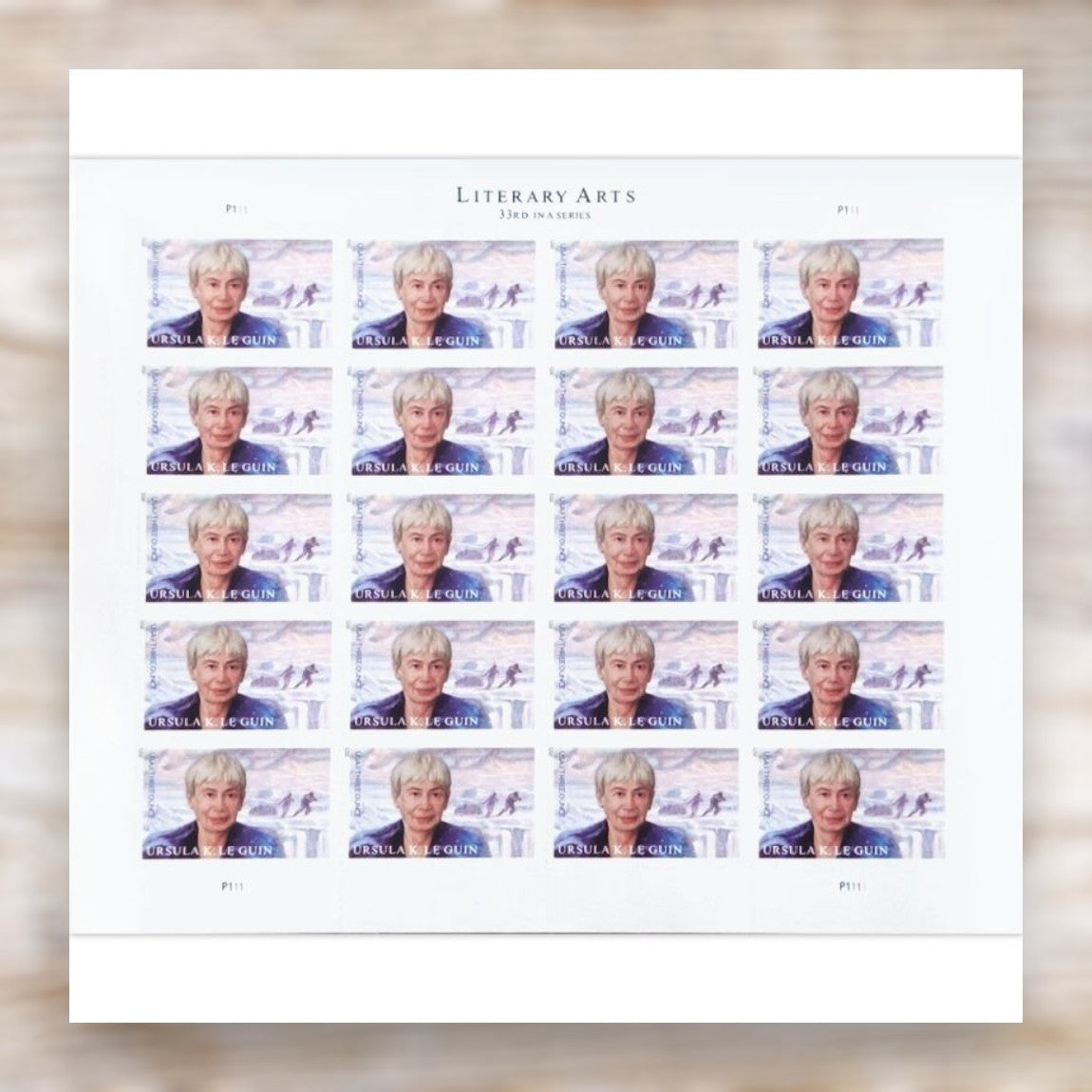 Ursula K. Le Guin 2021 Three Ounce Postage Stamps Self-Adhesive Sheet for Heavier Mail