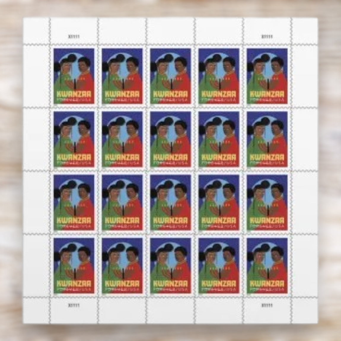 Kwanzaa 2022 Forever Postage Stamps Self-Adhesive Sheet for Holiday Mail