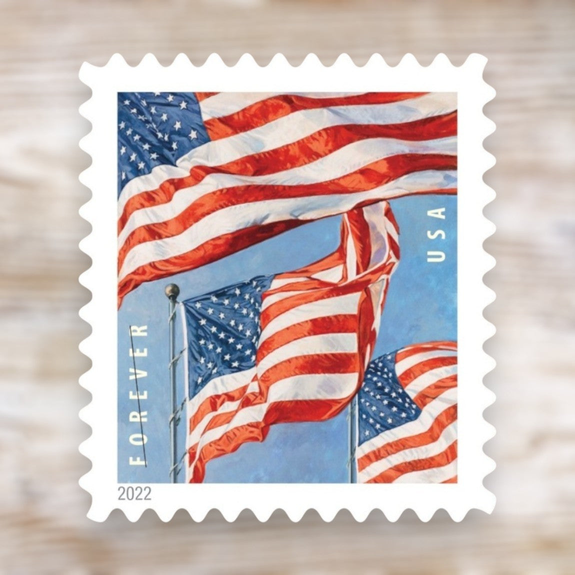 U.S. Flag 2022 Forever Postage Stamps Self-Adhesive Coil for Everyday Mail