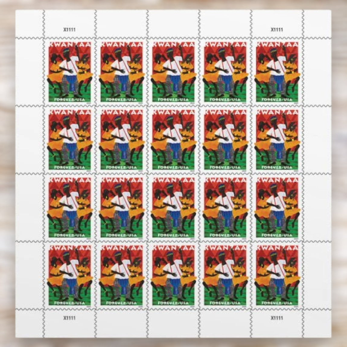 Kwanzaa 2024 Forever Postage Stamps Self-Adhesive Sheet for Holiday Mail