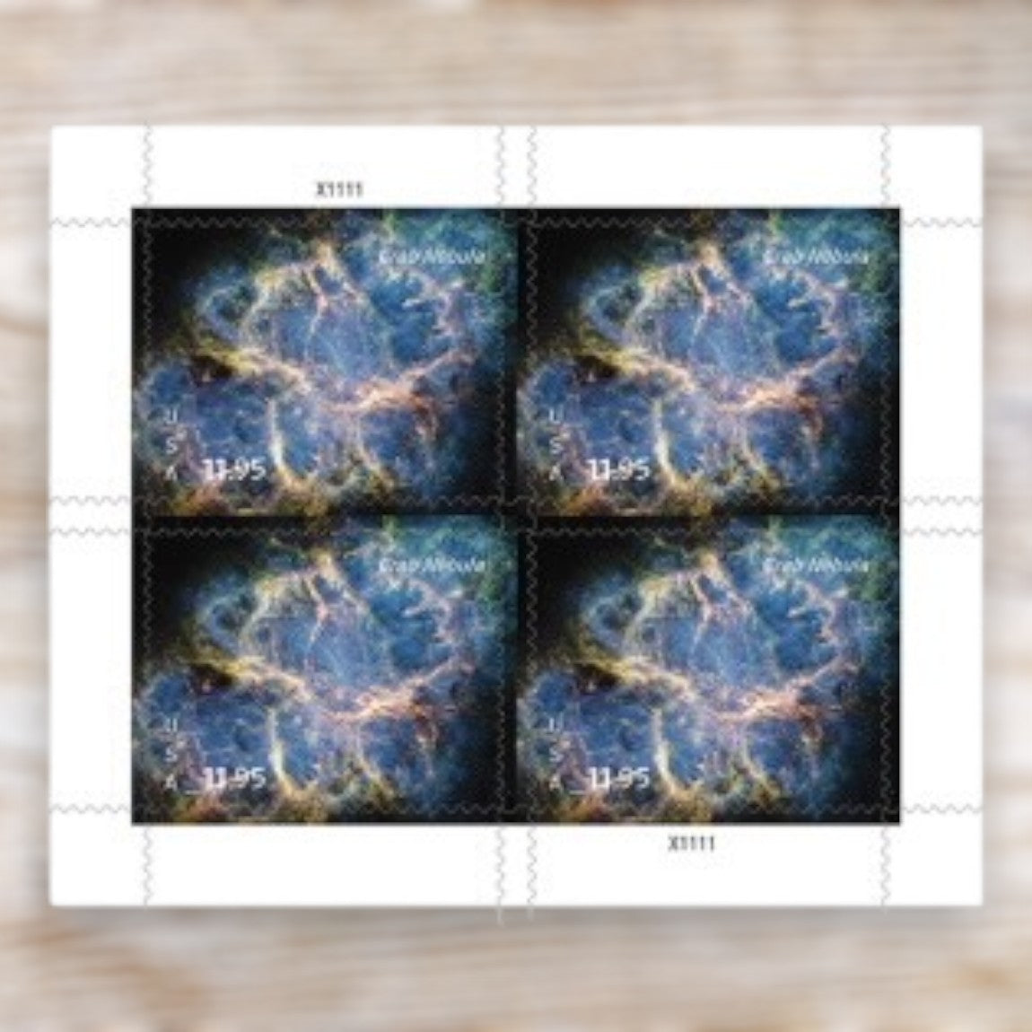 Crab Nebula 2026 $11.95 Priority Mail Postage Stamps Self-Adhesive Sheet