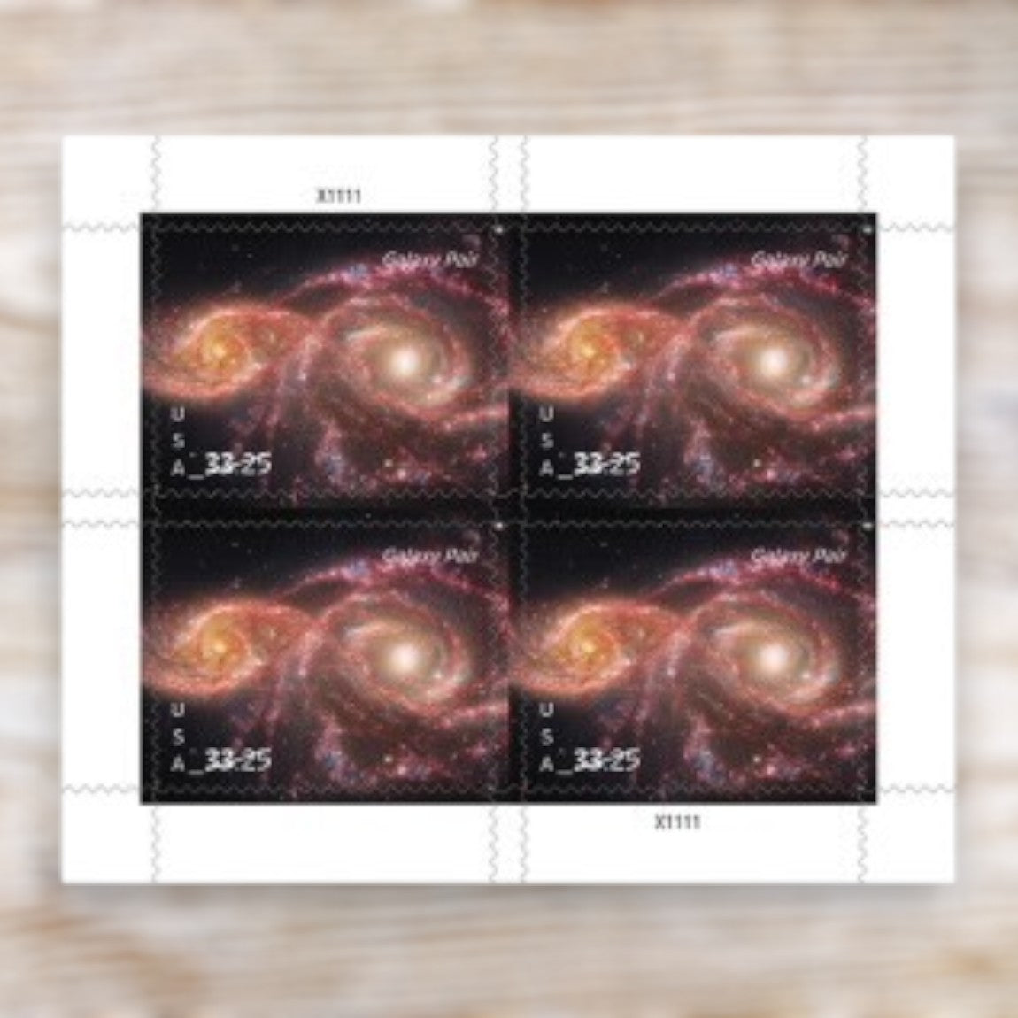 Galaxy Pair 2026 $33.25 Priority Mail Express Postage Stamps Self-Adhesive Sheet