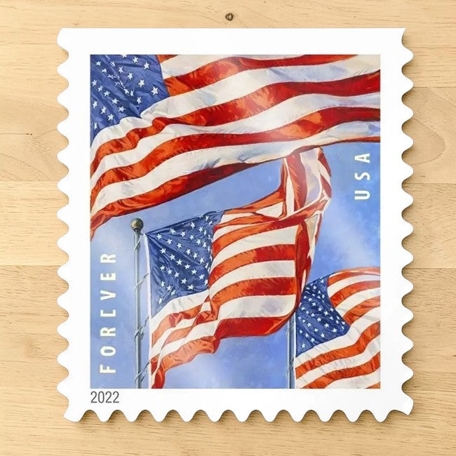 U.S. Flag 2022 Forever Postage Stamps Adhesive Booklet