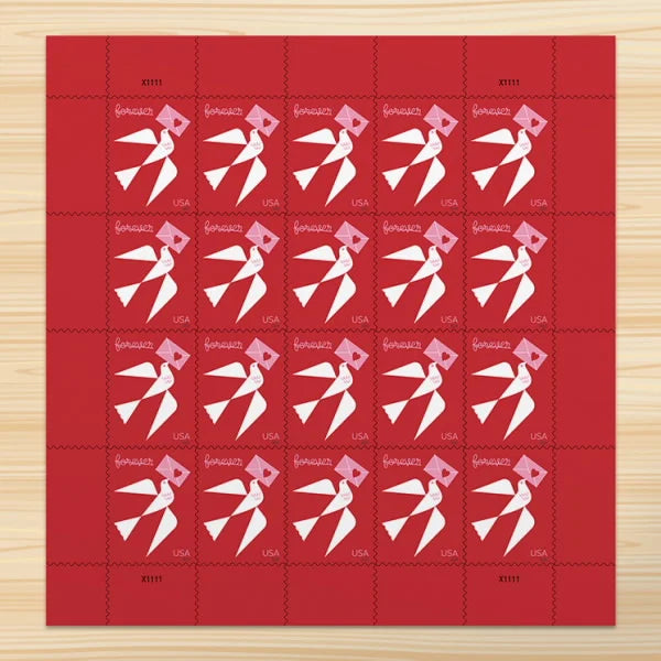 Love Celebration 2024 Forever Postage Adhesive Booklet for Wedding Invitations