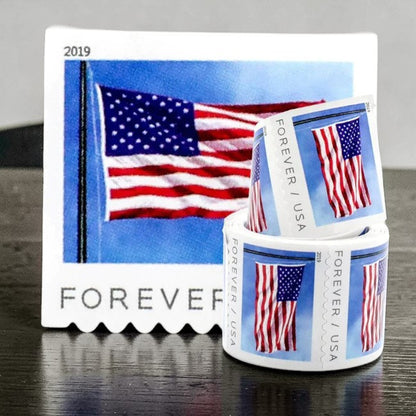 U.S. Flag 2019 Forever Postage Stamps 100-Count Self Adhesive Coil