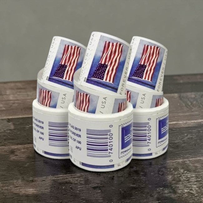 U.S. Flag 2019 Forever Postage Stamps 100-Count Self Adhesive Coil