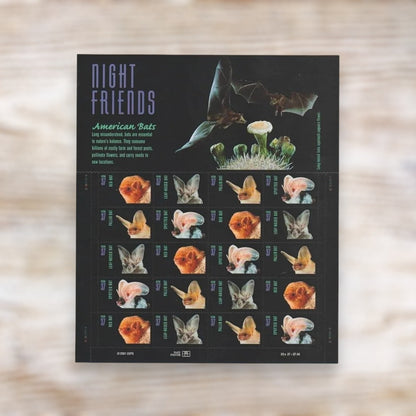 Night Friends American Bats 2002 37¢ Stamps Self-Adhesive Sheet for Additional Postage