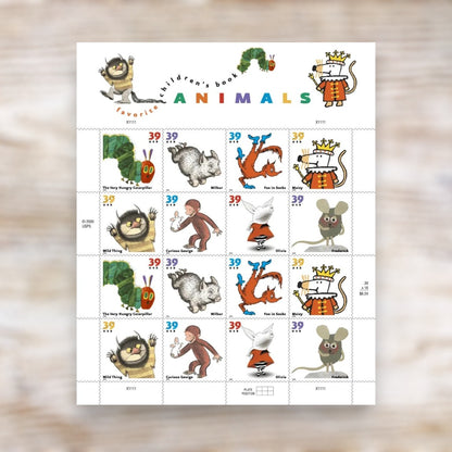 Favorite Children’s Book Animals 2006 39¢ Stamps Self-Adhesive Sheet for Additional Postage