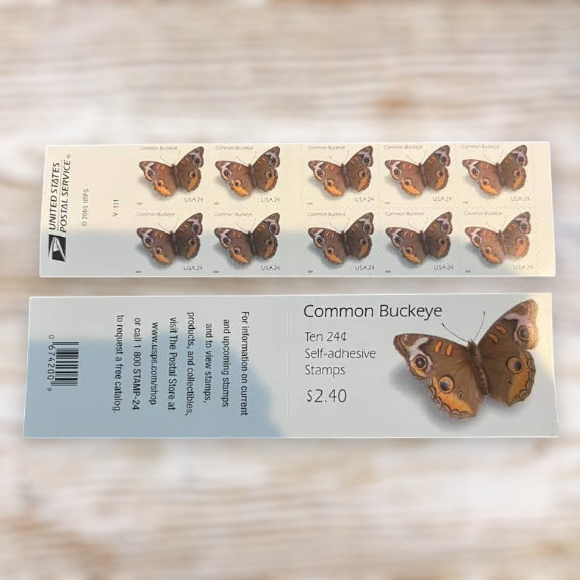 Common Buckeye Butterfly 2006 24¢ Stamps Self-Adhesive Sheet for Additional Postage