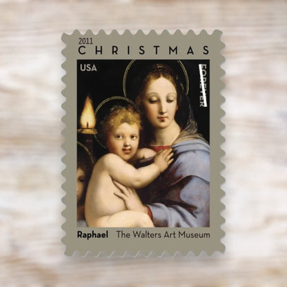Madonna of the Candelabra by Raphael 2011 Forever Stamps Self-Adhesive Booklet for Holiday Mail