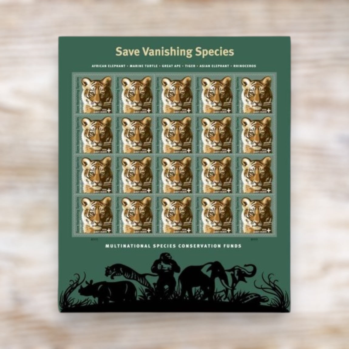 Save Vanishing Species 2011 First-Class+ Semipostal Stamps Self-Adhesive Sheet for Everyday Mail