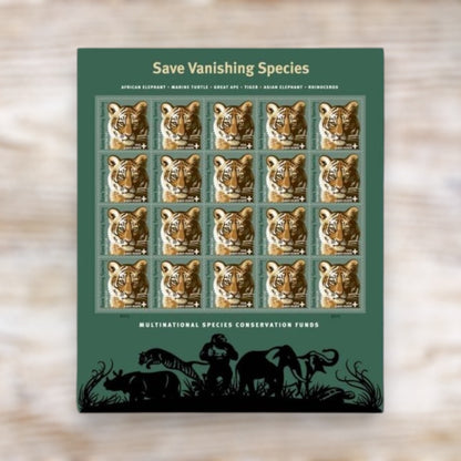 Save Vanishing Species 2011 First-Class+ Semipostal Stamps Self-Adhesive Sheet for Everyday Mail