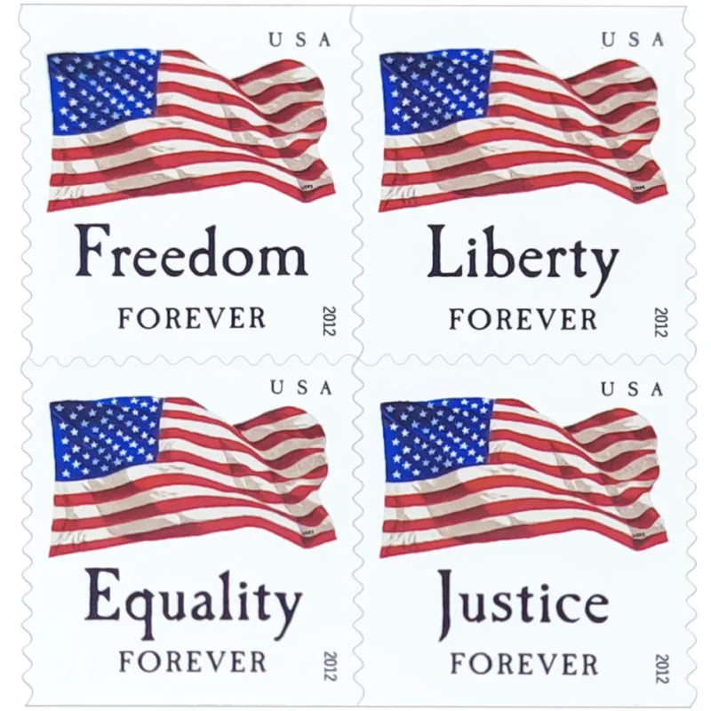 U.S. Flag 2012 Forever Postage Stamps Adhesive Sheet
