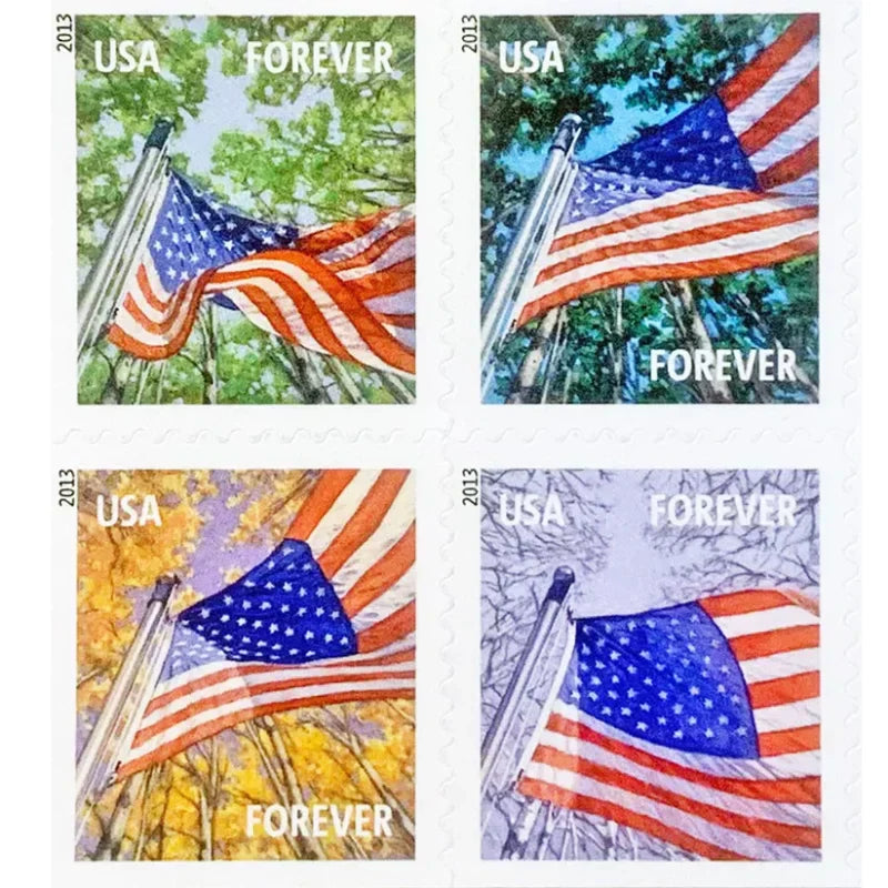 U.S. Flag 2013 Forever Postage Stamps Adhesive Sheet