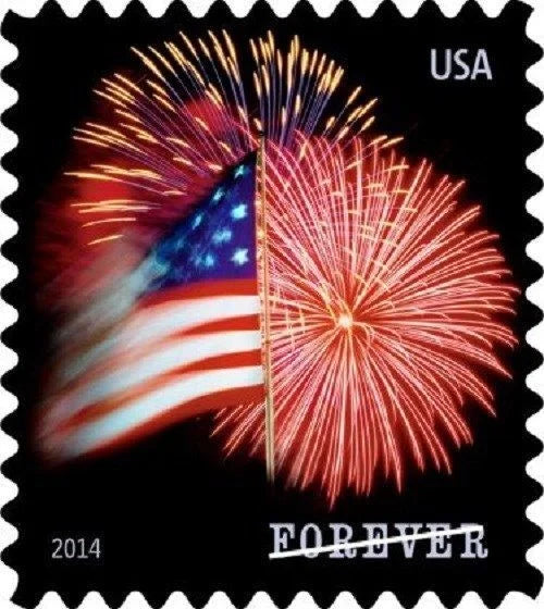 U.S. Flag 2014 Forever Postage Stamps Adhesive Sheet