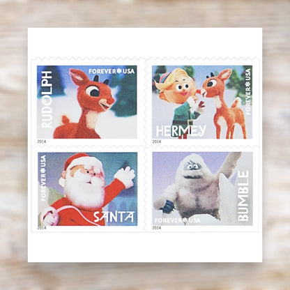 Rudolph the Red-Nosed Reindeer 2014 Forever Postage Stamps Self-Adhesive Booklet for Holiday Mail