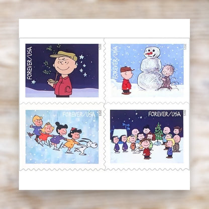 A Charlie Brown Christmas 2015 Forever Postage Stamps Self-Adhesive Booklet for Holiday Mail