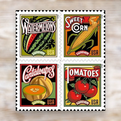 Summer Harvest 2015 Forever Postage Stamps Self-Adhesive Booklet for Everyday Mail