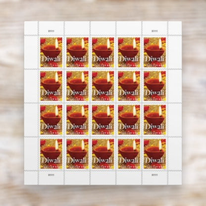 Diwali 2016 Forever Postage Stamps Self-Adhesive Sheet for Holiday Mail
