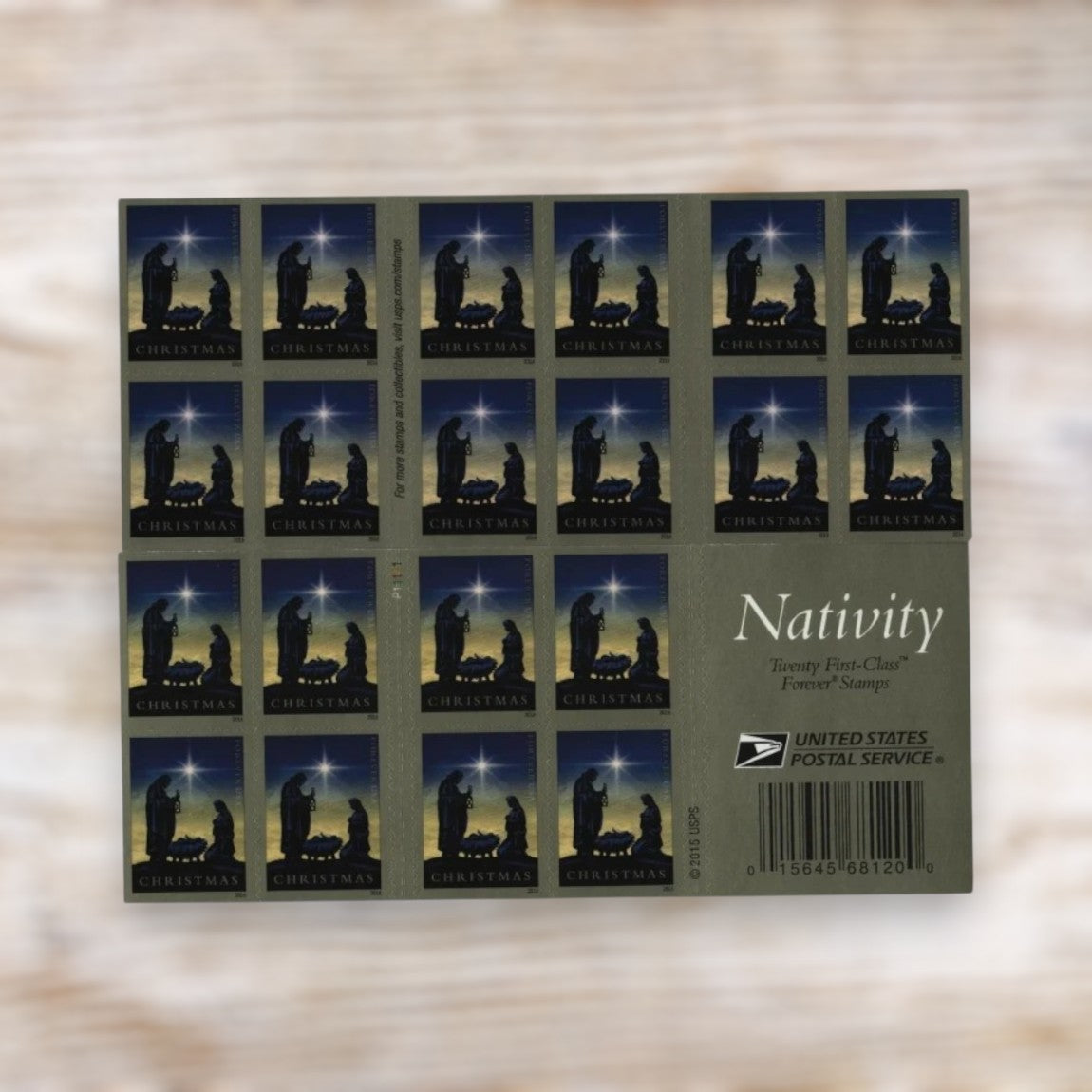Nativity 2016 Forever Postage Stamps Self-Adhesive Booklet for Holiday Mail