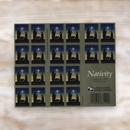 Nativity 2016 Forever Postage Stamps Self-Adhesive Booklet for Holiday Mail