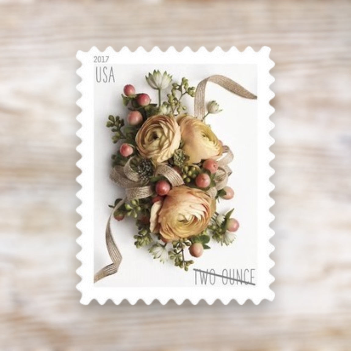 Celebration Corsage 2017 Two Ounce Postage Stamps Self-Adhesive Sheet for Wedding Invitations