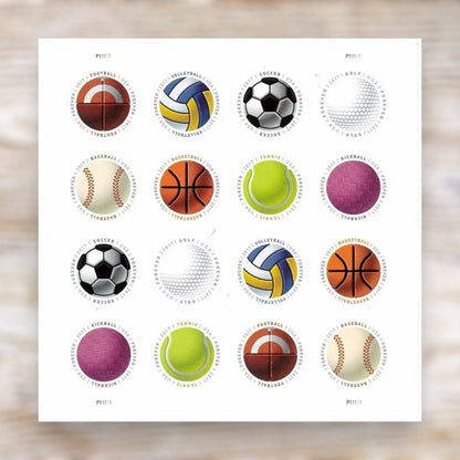 Have a Ball! 2017 Forever Postage Stamps Self-Adhesive Sheet for Everyday Mail