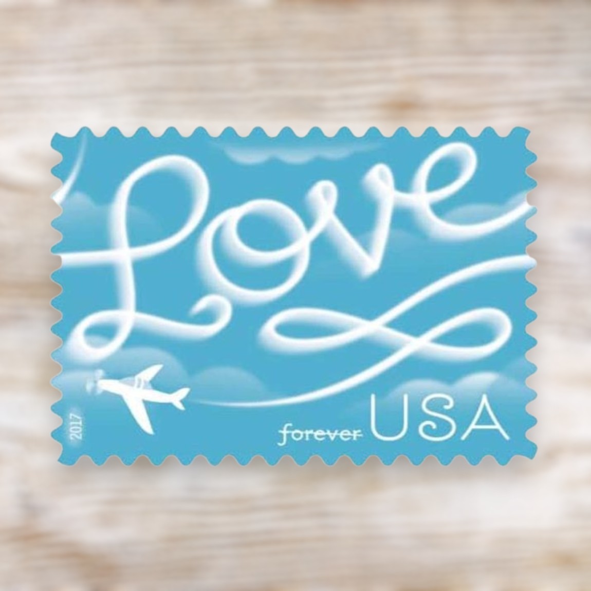 Love Skywriting 2017 Forever Postage Stamps Self-Adhesive Sheet for Love and Wedding Mail