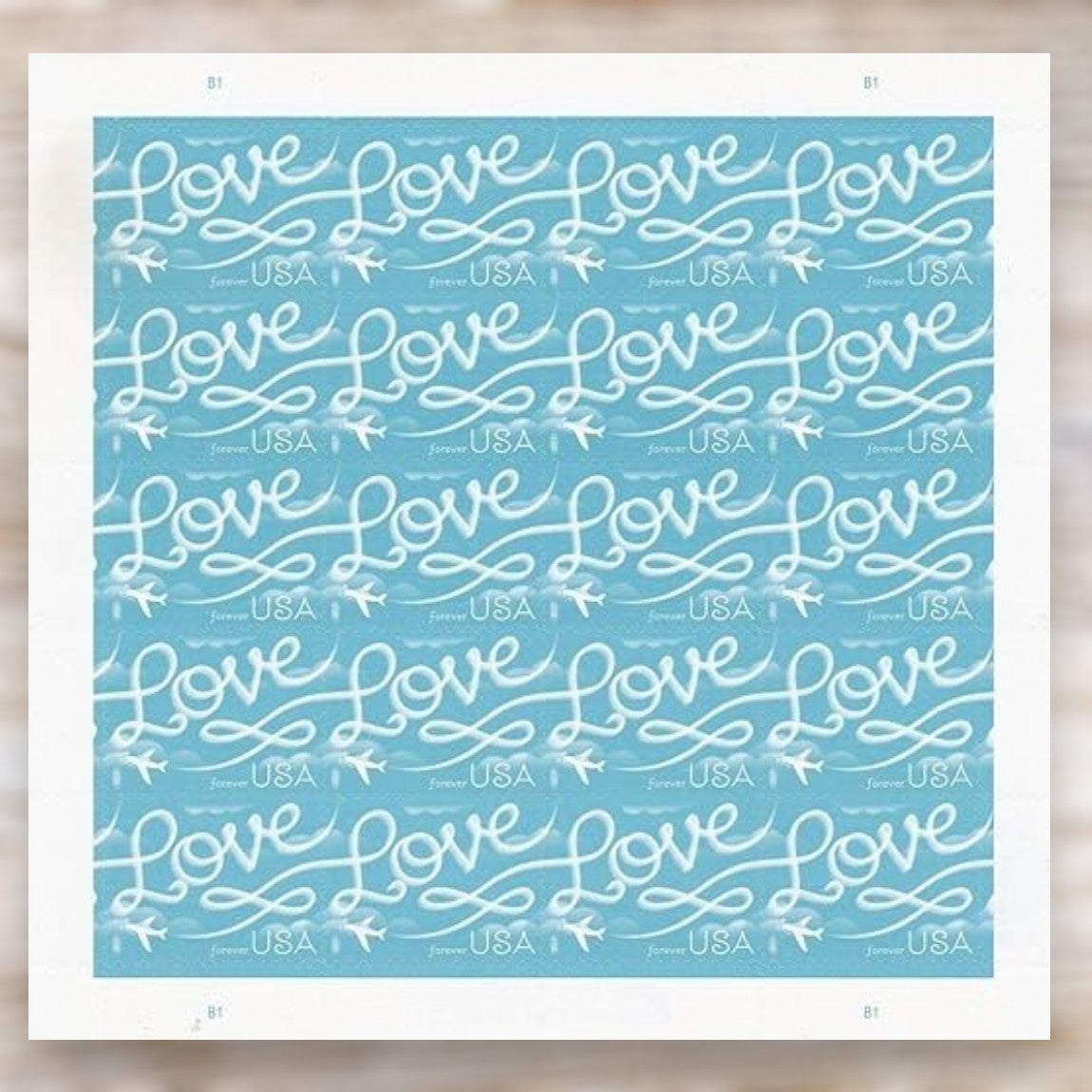 Love Skywriting 2017 Forever Postage Stamps Self-Adhesive Sheet for Love and Wedding Mail