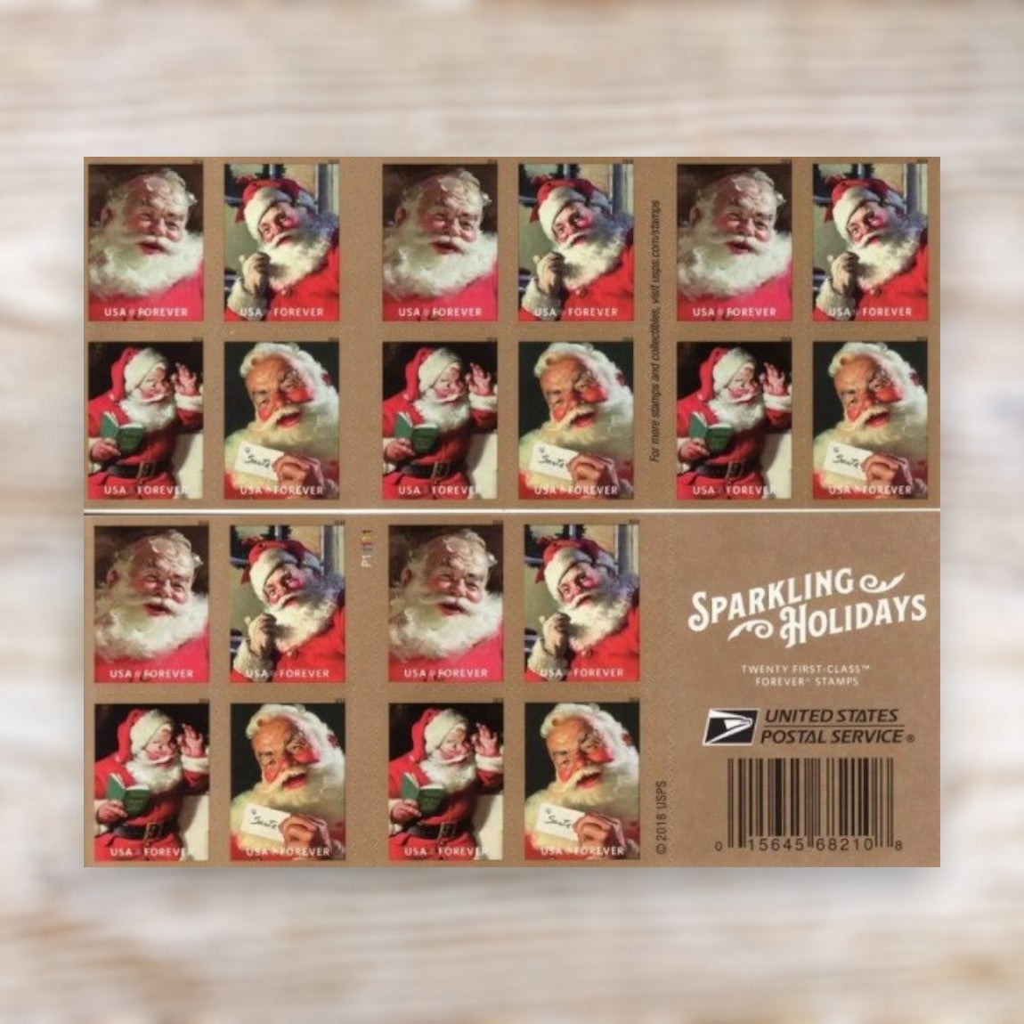 Sparkling Holidays 2018 Forever Postage Stamps Self-Adhesive Booklet for Holiday Mail