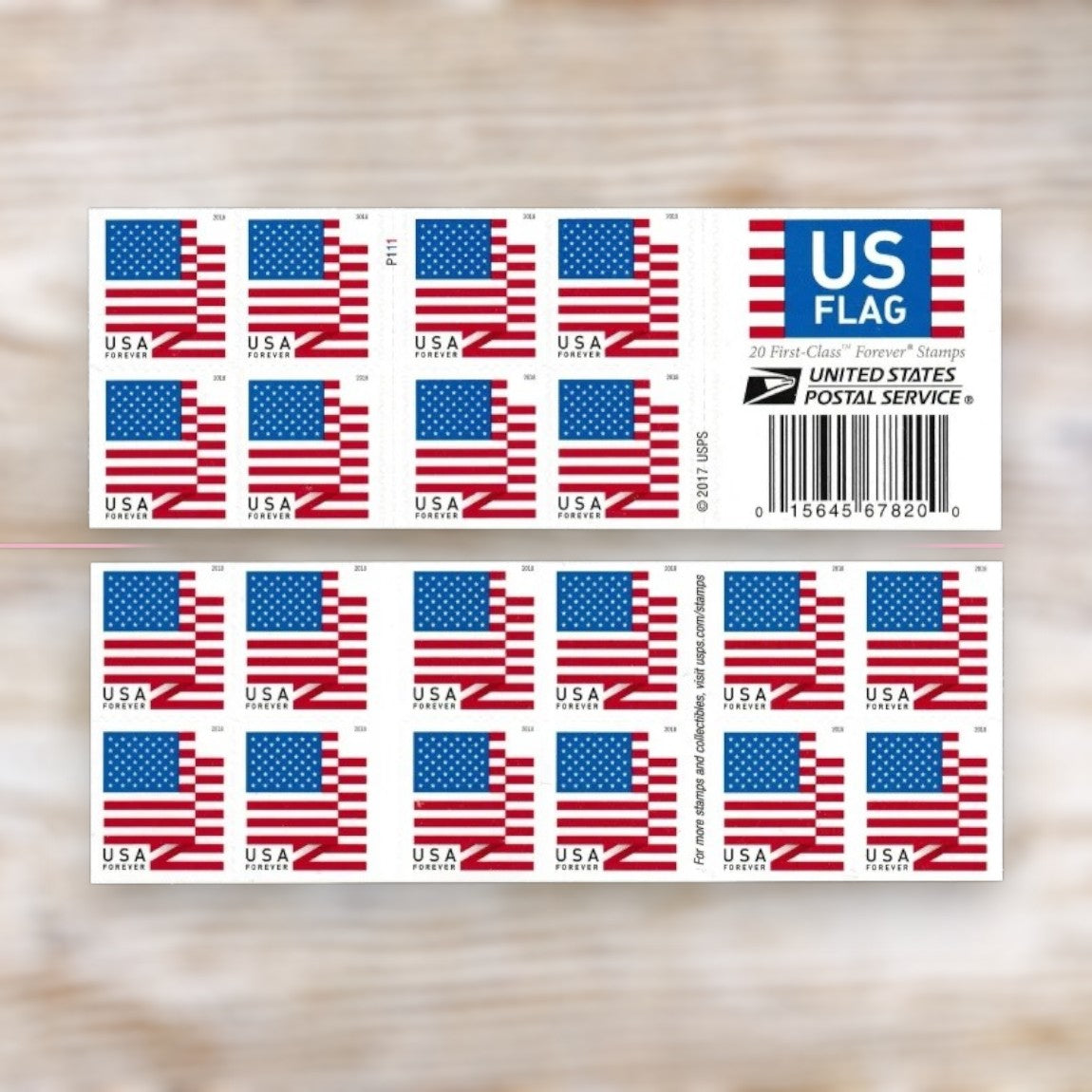U.S. Flag 2018 Forever Postage Stamps Self-Adhesive Booklet for Everyday Mail