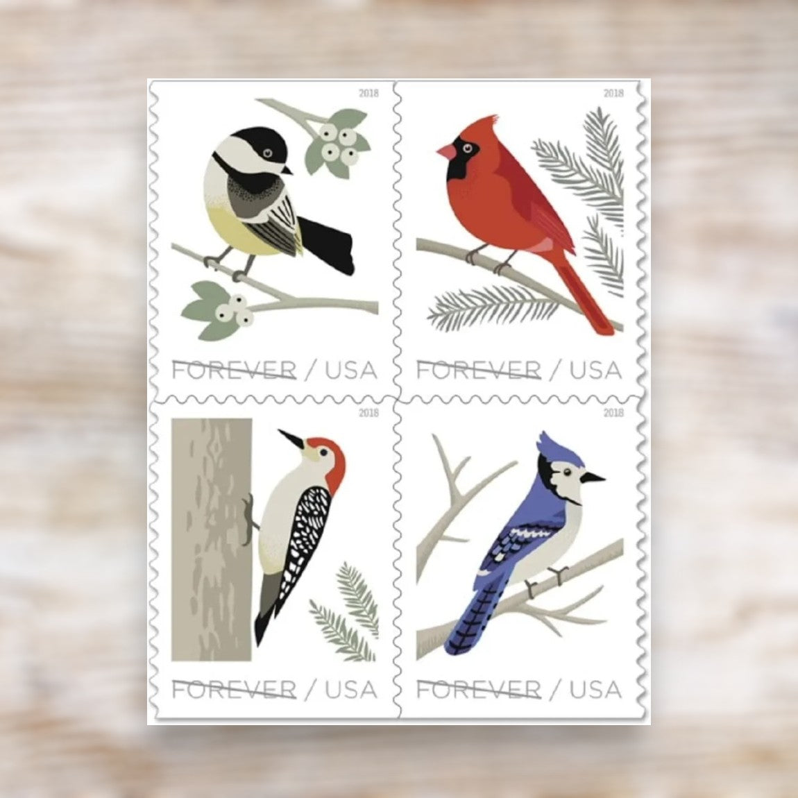 2018 Birds in Winter Forever Postage Stamps Self-Adhesive Booklet for Winter Mail