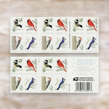 2018 Birds in Winter Forever Postage Stamps Self-Adhesive Booklet for Winter Mail