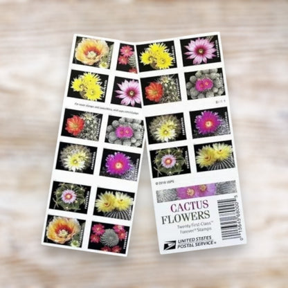 Cactus Flowers 2019 Forever Postage Stamps Self-Adhesive Booklet for Everyday Mail