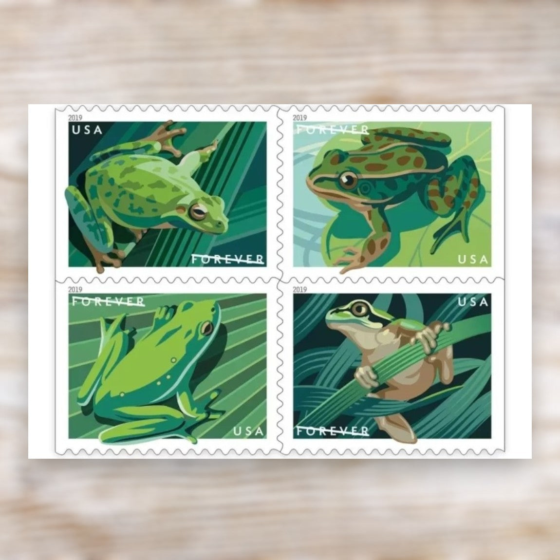 Frogs 2019 Forever Postage Stamps Self-Adhesive Booklet for Everyday Mail