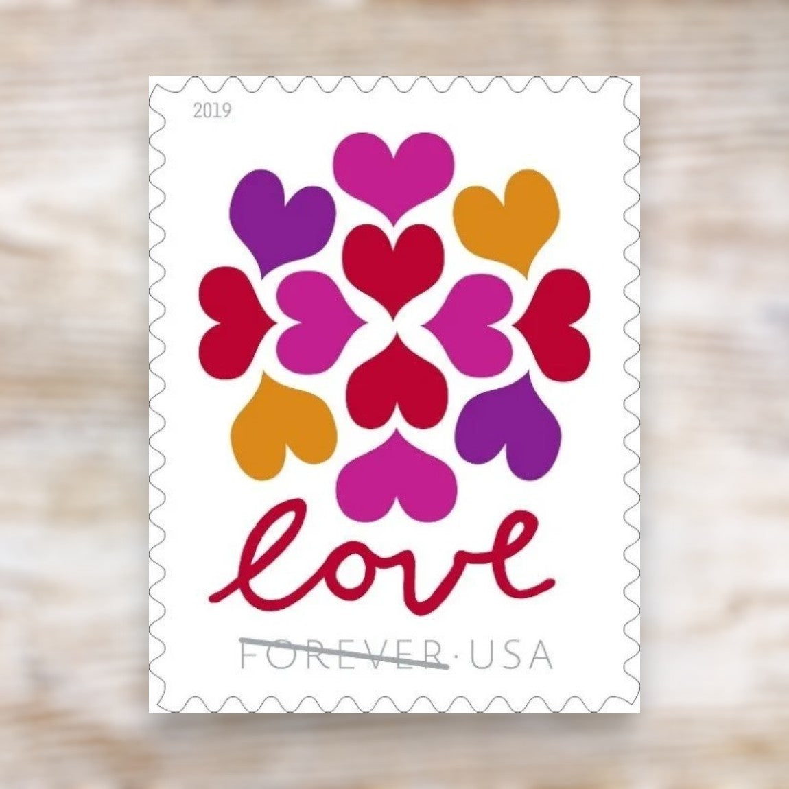 2019 Hearts Blossom Forever Postage Stamps Self-Adhesive Sheet for Love and Wedding Mail