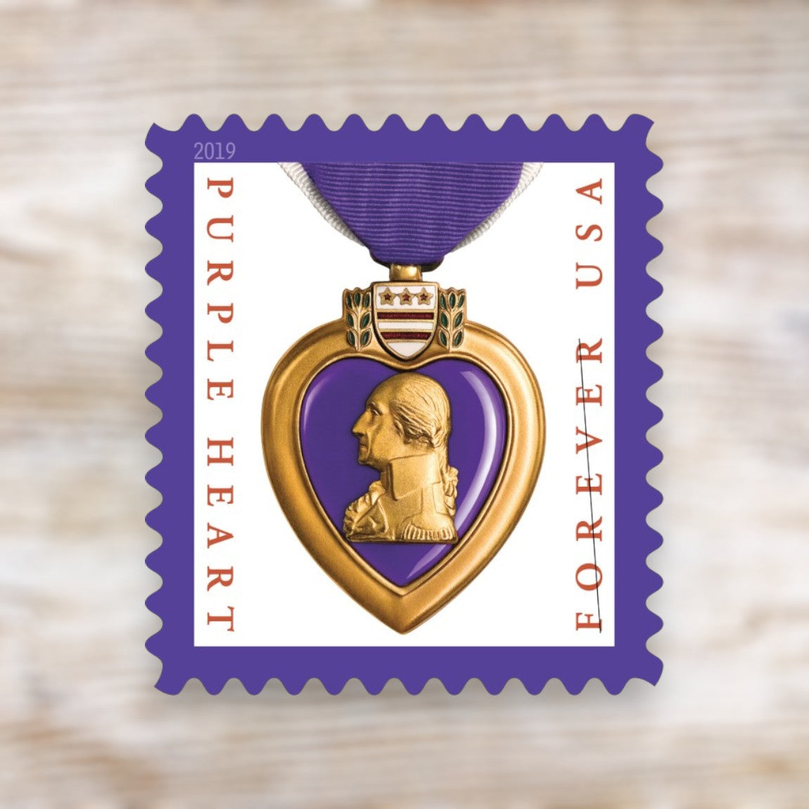 Purple Heart Medal 2019 Forever Postage Stamps Self-Adhesive Sheet for Commemorative Mail