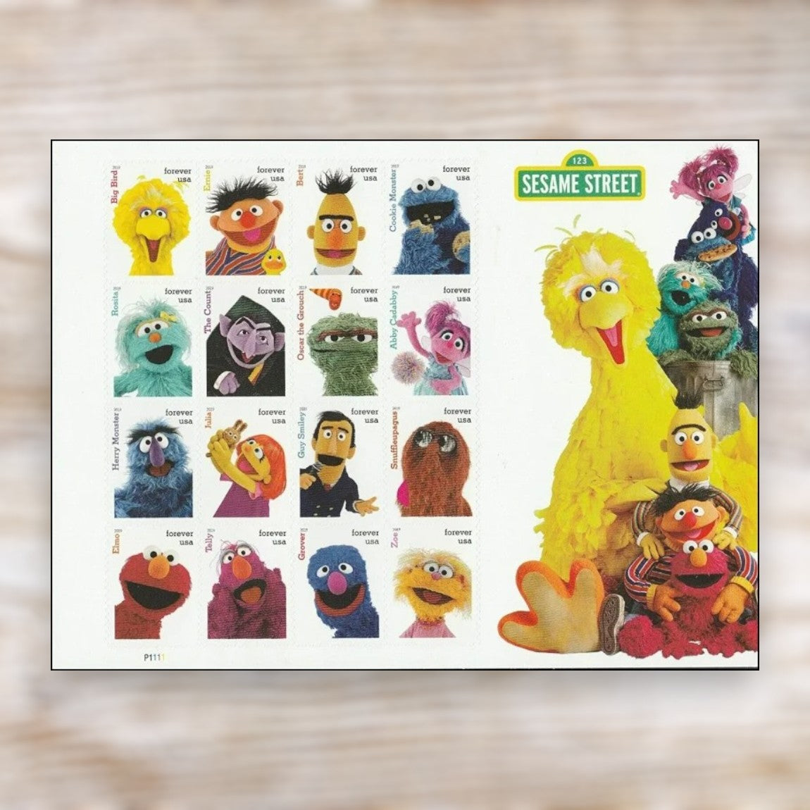 Sesame Street 2019 Forever Postage Stamps Self-Adhesive Sheet for Everyday Mail