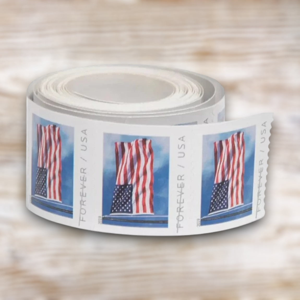 U.S. Flag Forever Stamps Bulk Pack – 25,000 Stamps / 250 Rolls – Multiple Years Available