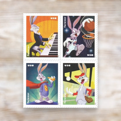 Bugs Bunny 2020 Forever Postage Stamps Self-Adhesive Sheet for Commemorative Mail