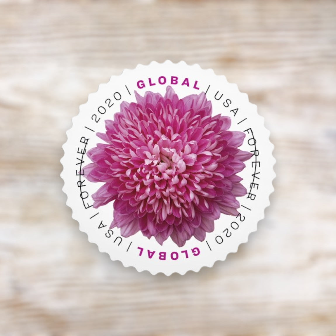 Chrysanthemum 2020 Global Forever Postage Stamps Self-Adhesive Sheet for International Mail
