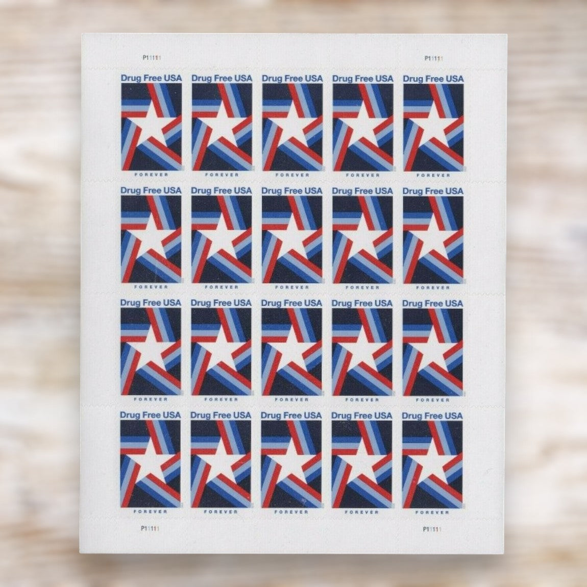 Drug Free USA 2020 Forever Postage Stamps Self-Adhesive Sheet for Commemorative Mail