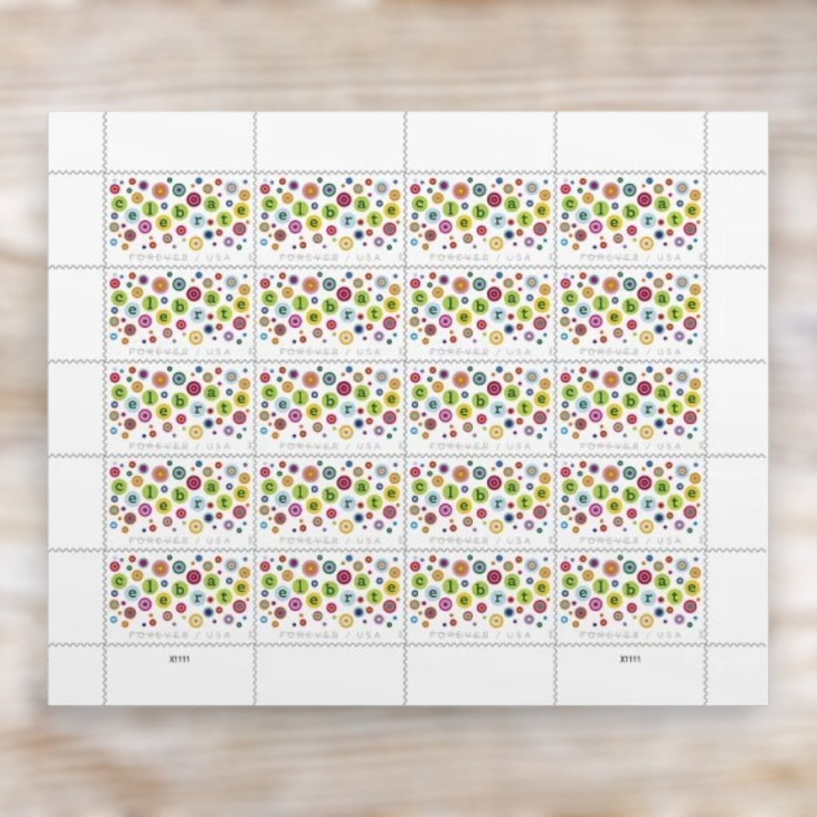 Let’s Celebrate! 2020 Forever Postage Stamps Self-Adhesive Sheet for Celebrations and Invitations