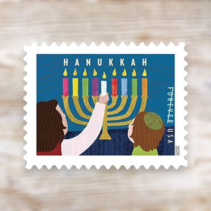 Hanukkah 2020 Forever Postage Stamps Self-Adhesive Sheet for Holiday Mail