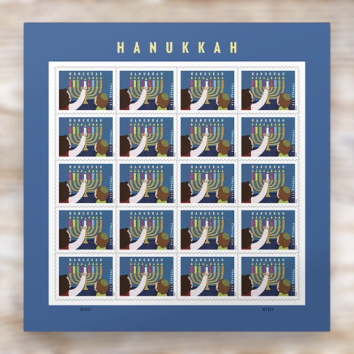 Hanukkah 2020 Forever Postage Stamps Self-Adhesive Sheet for Holiday Mail