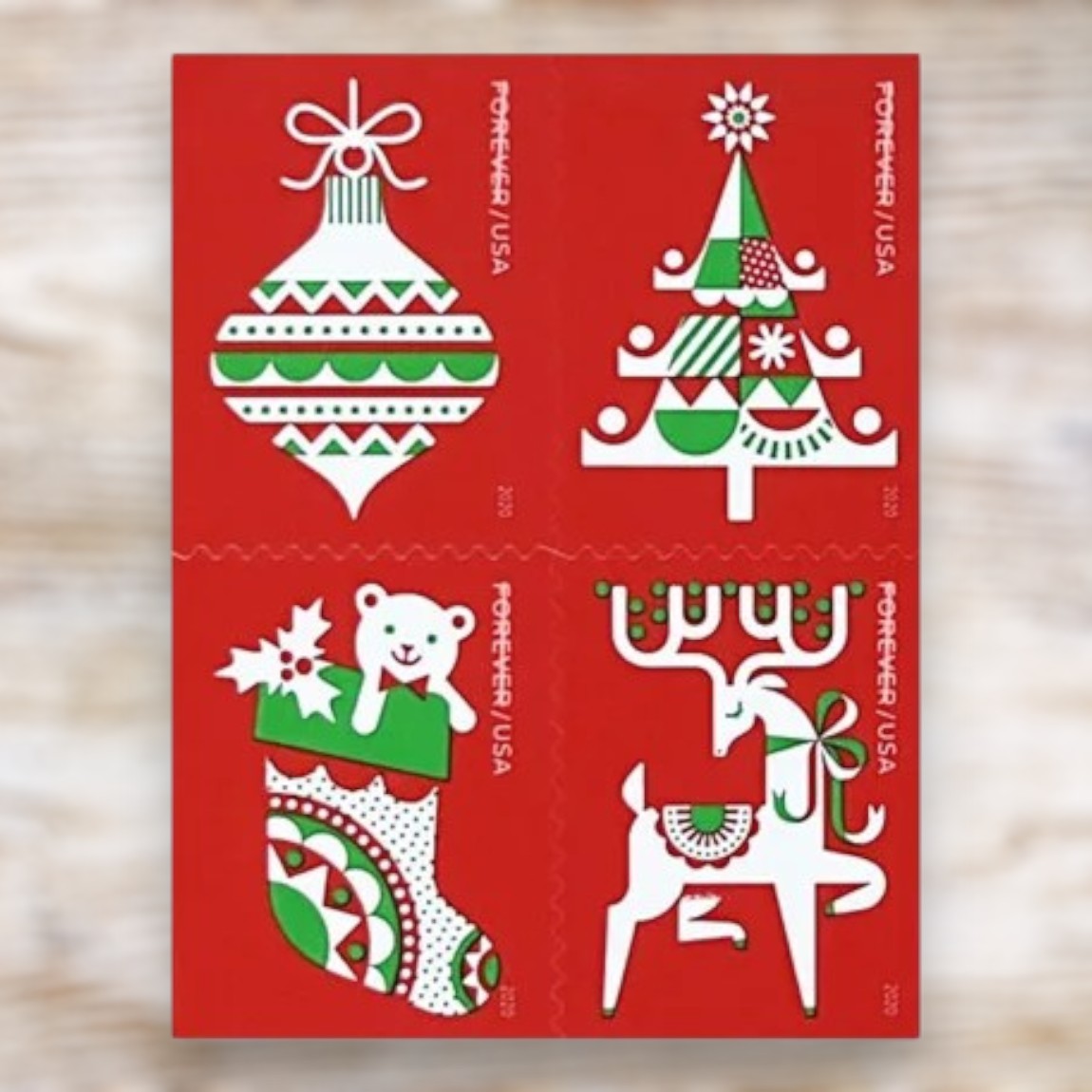 Holiday Delights 2020 Forever Postage Stamps Self-Adhesive Booklet for Holiday Mail