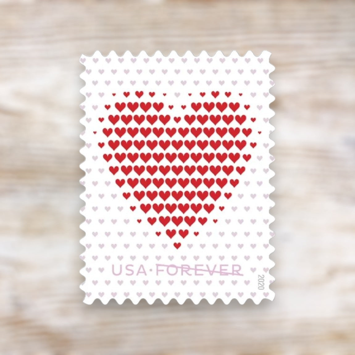 2020 Made of Hearts Forever Postage Stamps Self-Adhesive Sheet for Love and Wedding Mail